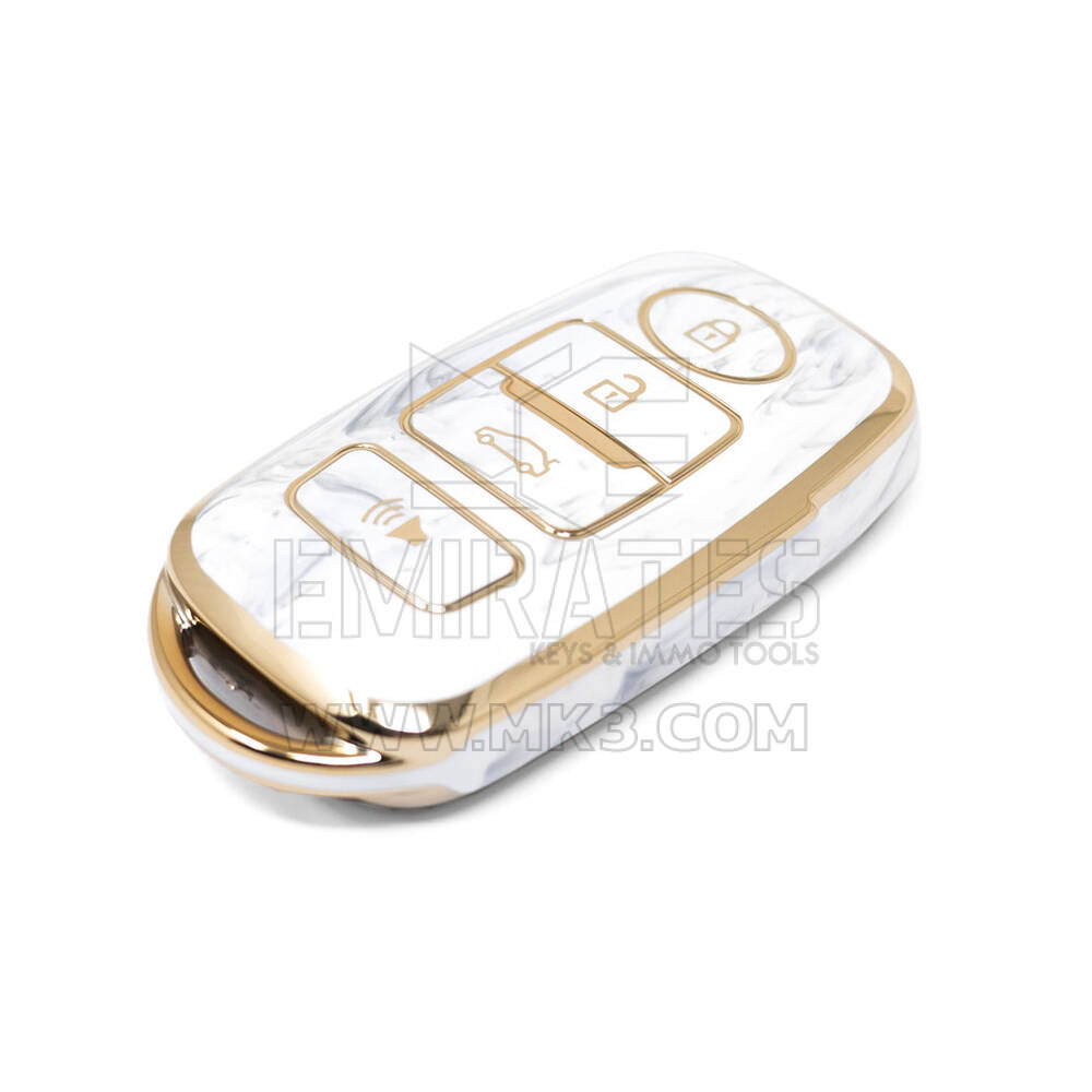 New Aftermarket Nano High Quality Marble Cover For Perodua Remote Key 4 Buttons White Color PRD-A12J | Emirates Keys