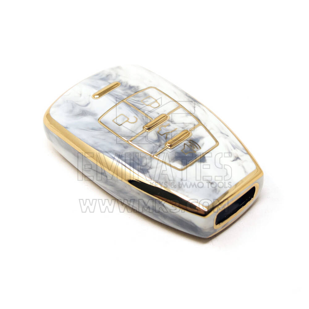 New Aftermarket Nano High Quality Marble Cover For BAIC Remote Key 4 Buttons White Color BQ-A12J | Emirates Keys