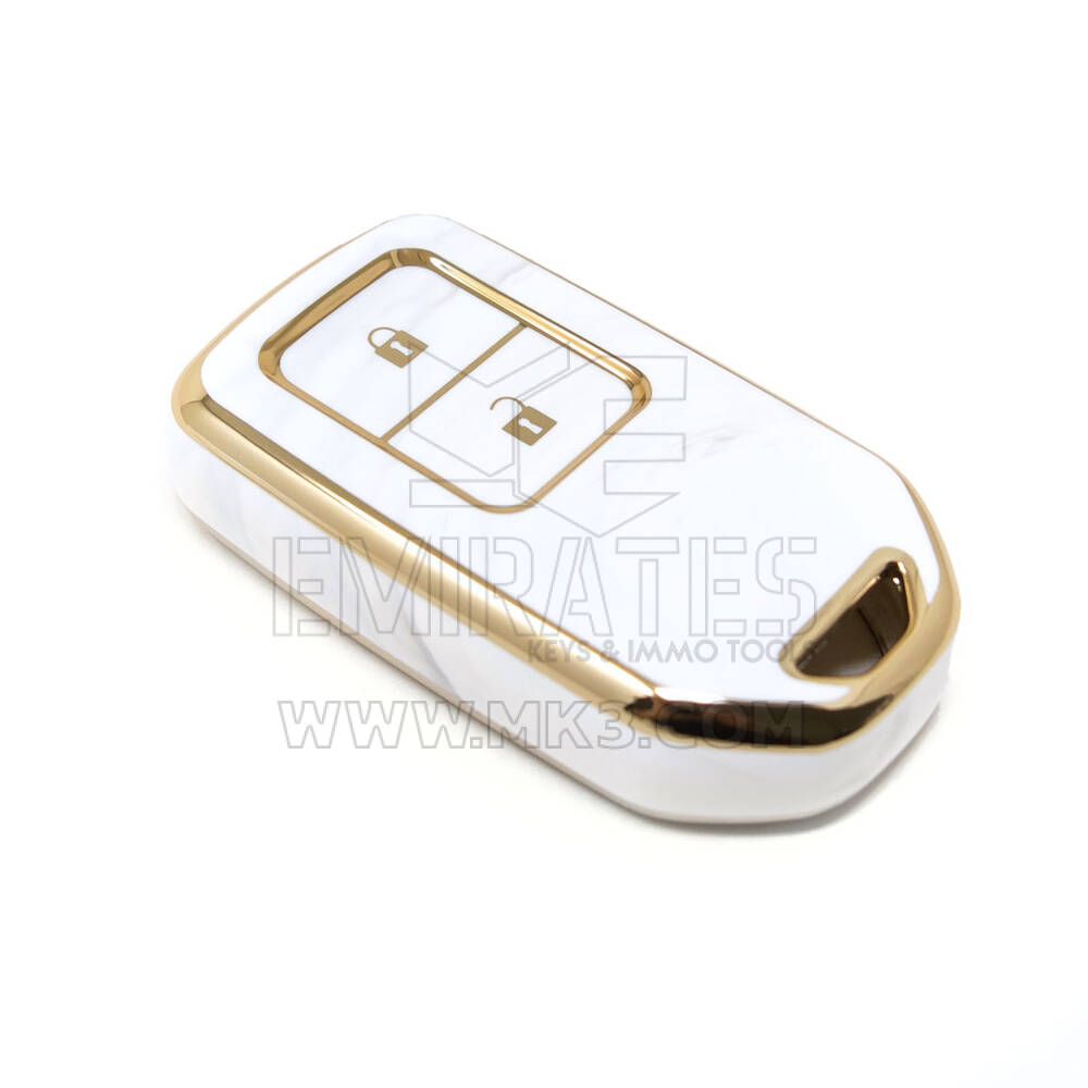 New Aftermarket Nano High Quality Marble Cover For Honda Remote Key 2 Buttons White Color HD-A12J2 | Emirates Keys
