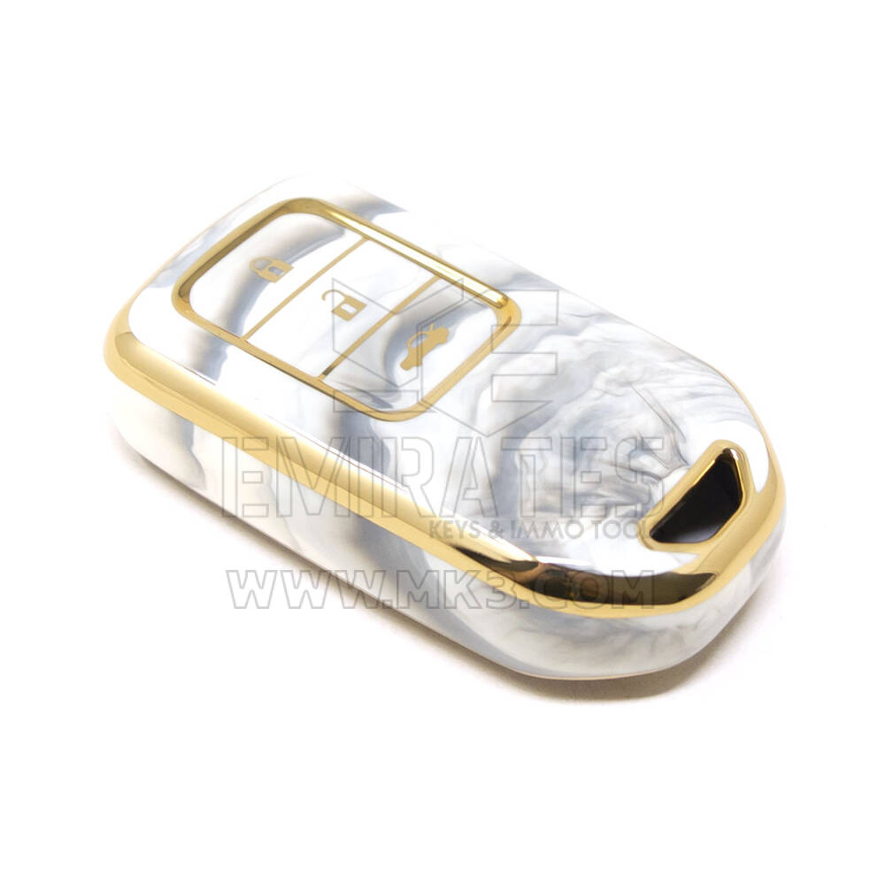 Nueva cubierta de mármol Nano de alta calidad del mercado de accesorios para llave remota Honda 3 botones Color blanco HD-A12J3A | Cayos de los Emiratos