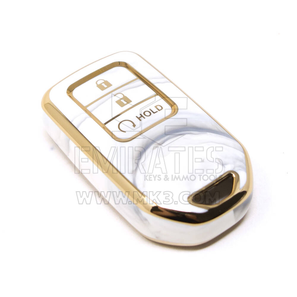 Nueva cubierta de mármol Nano de alta calidad del mercado de accesorios para llave remota Honda 3 botones Color blanco HD-A12J3B | Cayos de los Emiratos