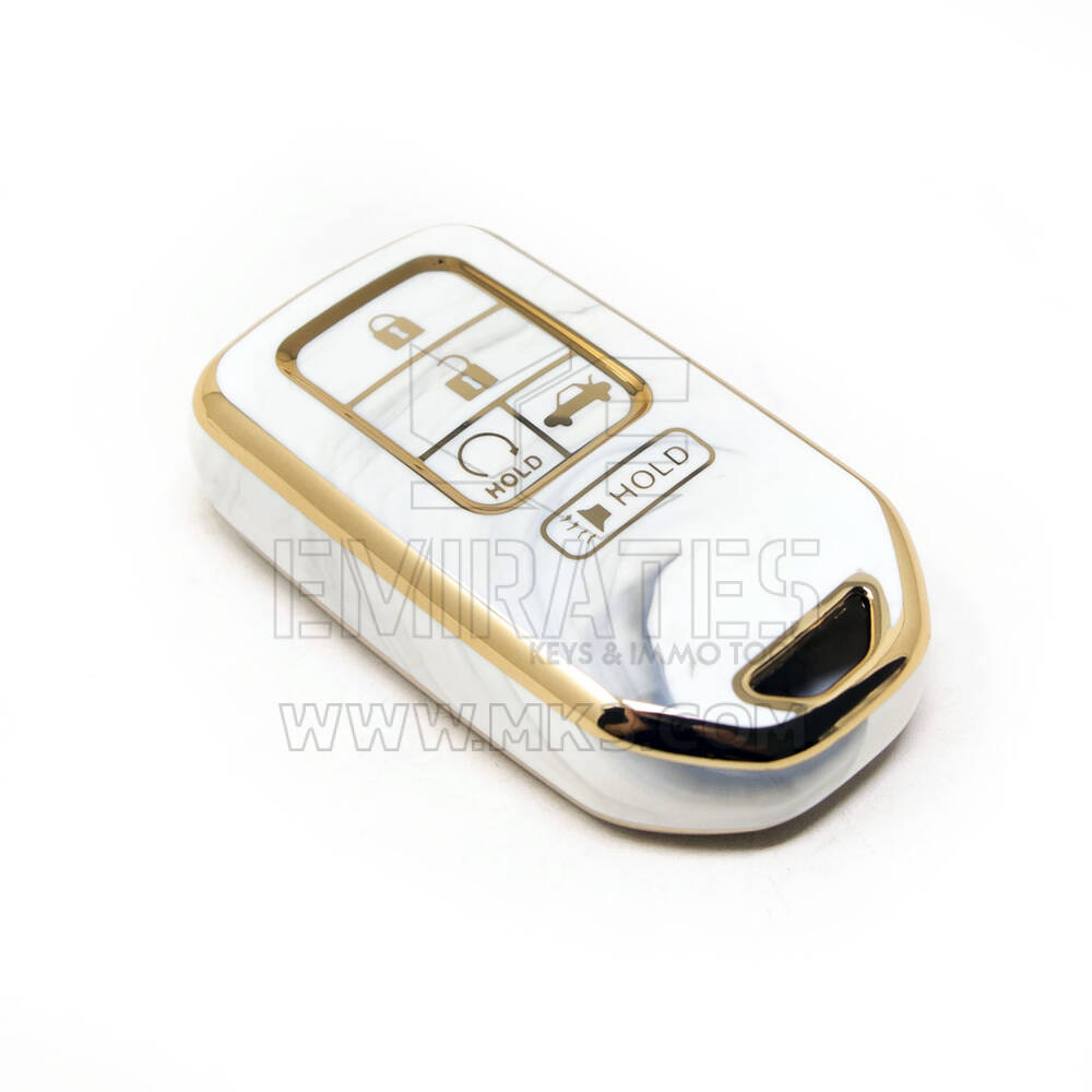 New Aftermarket Nano High Quality Marble Cover For Honda Remote Key 5 Buttons White Color HD-A12J5 | Emirates Keys