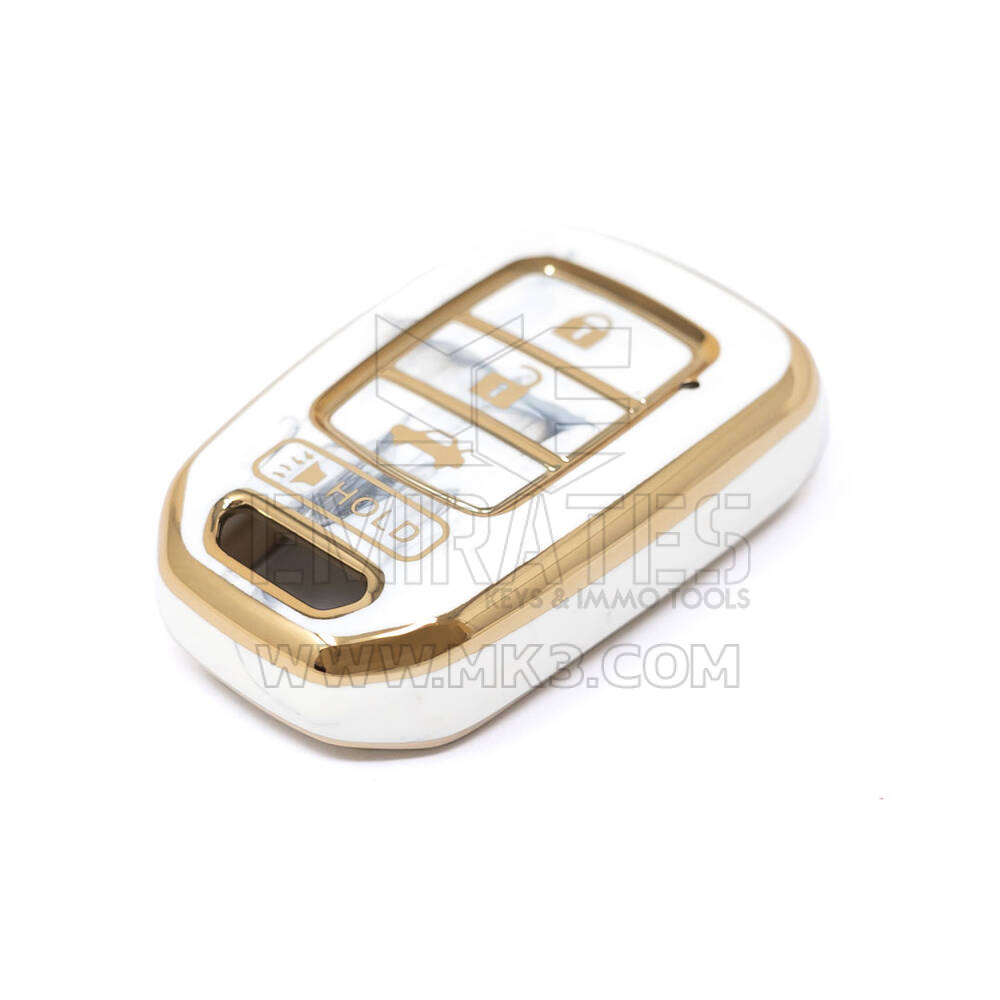 Nueva cubierta de mármol Nano de alta calidad del mercado de accesorios para llave remota Honda 4 botones Color blanco HD-D12J4 | Cayos de los Emiratos