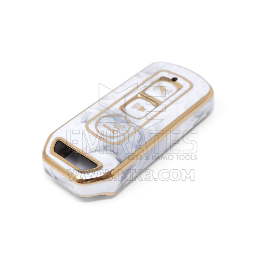 Nueva cubierta de mármol Nano de alta calidad del mercado de accesorios para llave remota Honda 3 botones Color blanco HD-I12J | Cayos de los Emiratos