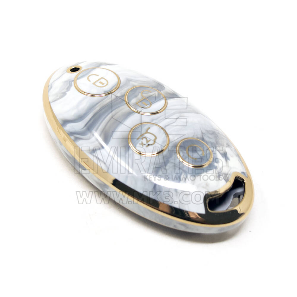 Nueva cubierta de mármol Nano de alta calidad del mercado de accesorios para llave remota BYD 4 botones Color blanco BYD-B12J | Cayos de los Emiratos