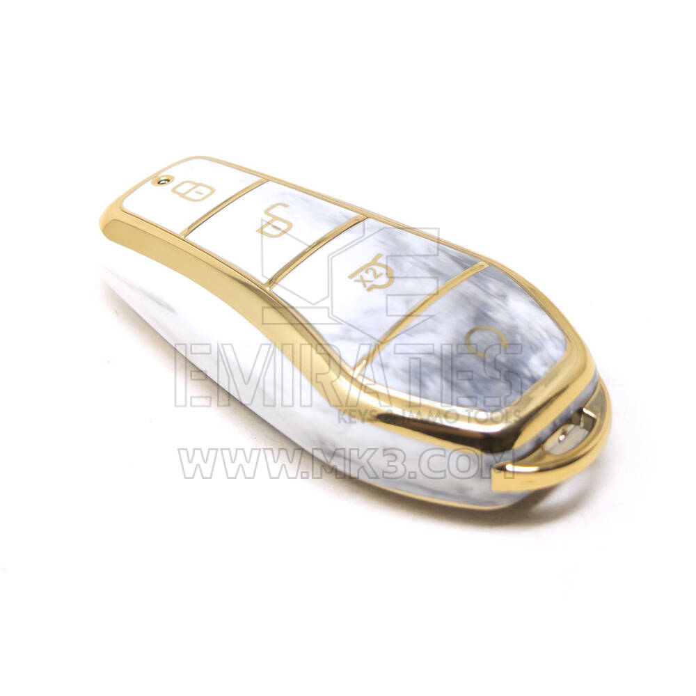 Nuova copertura in marmo Nano di alta qualità aftermarket per chiave remota BYD 4 pulsanti colore bianco BYD-D12J | Chiavi degli Emirati