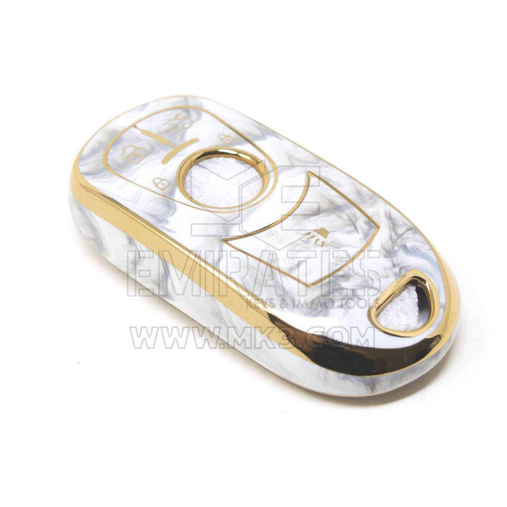 Nueva cubierta de mármol de alta calidad Nano del mercado de accesorios para llave remota Buick 5 botones Color blanco BK-A12J5 | Cayos de los Emiratos