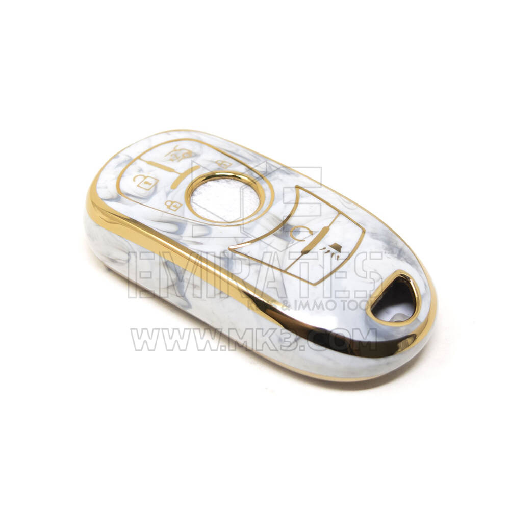 New Aftermarket Nano High Quality Marble Cover For Buick Remote Key 6 Buttons White Color BK-A12J6 | Emirates Keys