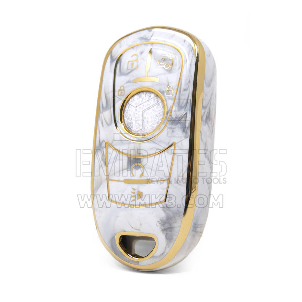 Nano High Quality Marble Cover For Buick Remote Key 6 Buttons White Color BK-A12J6