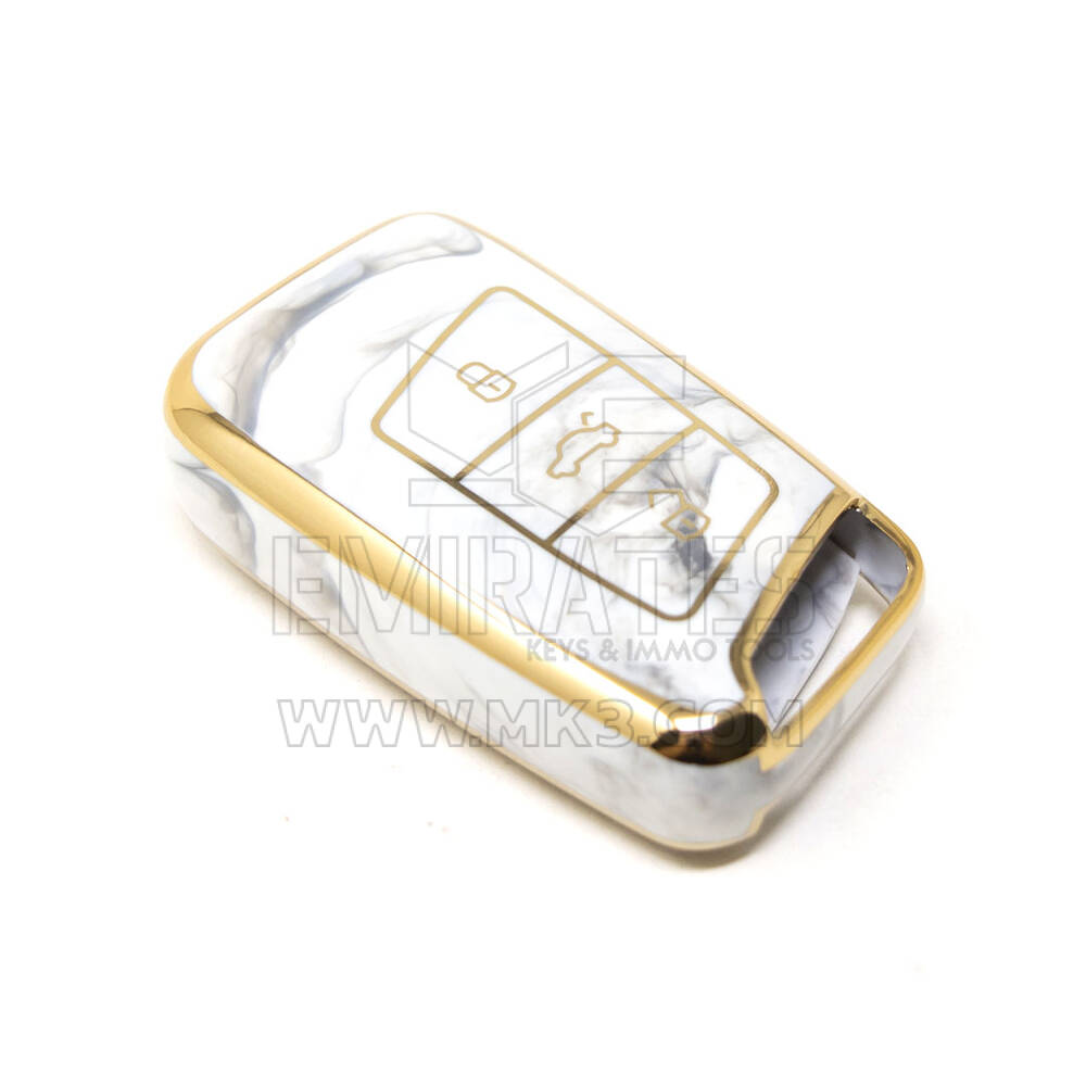 New Aftermarket Nano High Quality Marble Cover For Volkswagen Remote Key 3 Buttons White Color VW-D12J | Emirates Keys