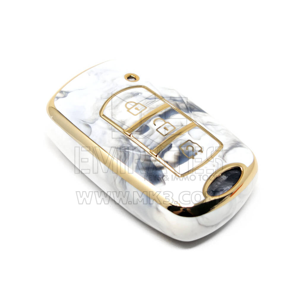 New Aftermarket Nano High Quality Marble Cover For Dongfeng Remote Key 3 Buttons White Color DF-F12J | Emirates Keys