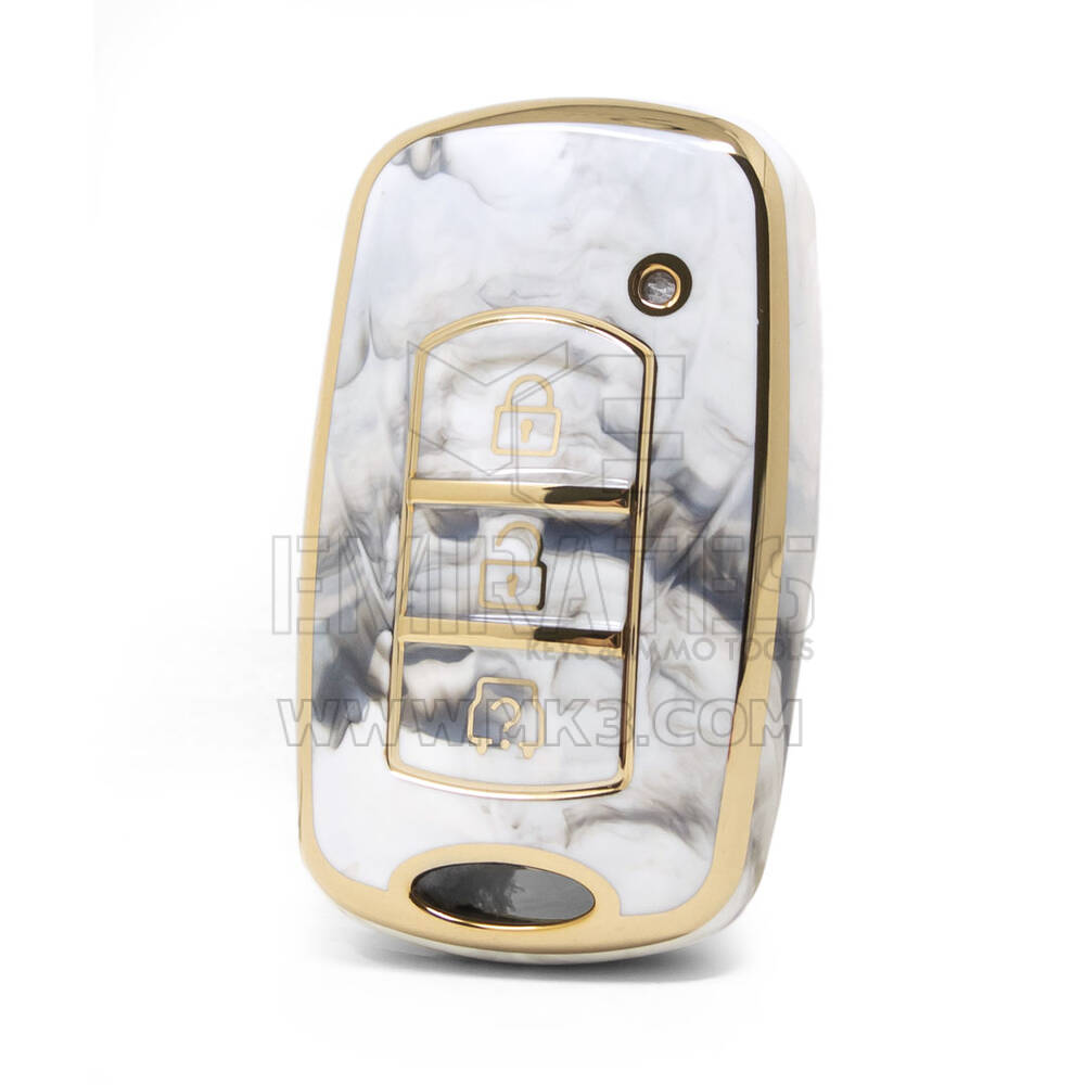 Nano High Quality Marble Cover For Dongfeng Remote Key 3 Buttons White Color DF-F12J