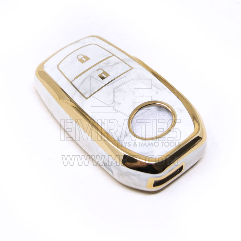 New Aftermarket Nano High Quality Marble Cover For Toyota Remote Key 3 Buttons White Color TYT-A12J2 | Emirates Keys