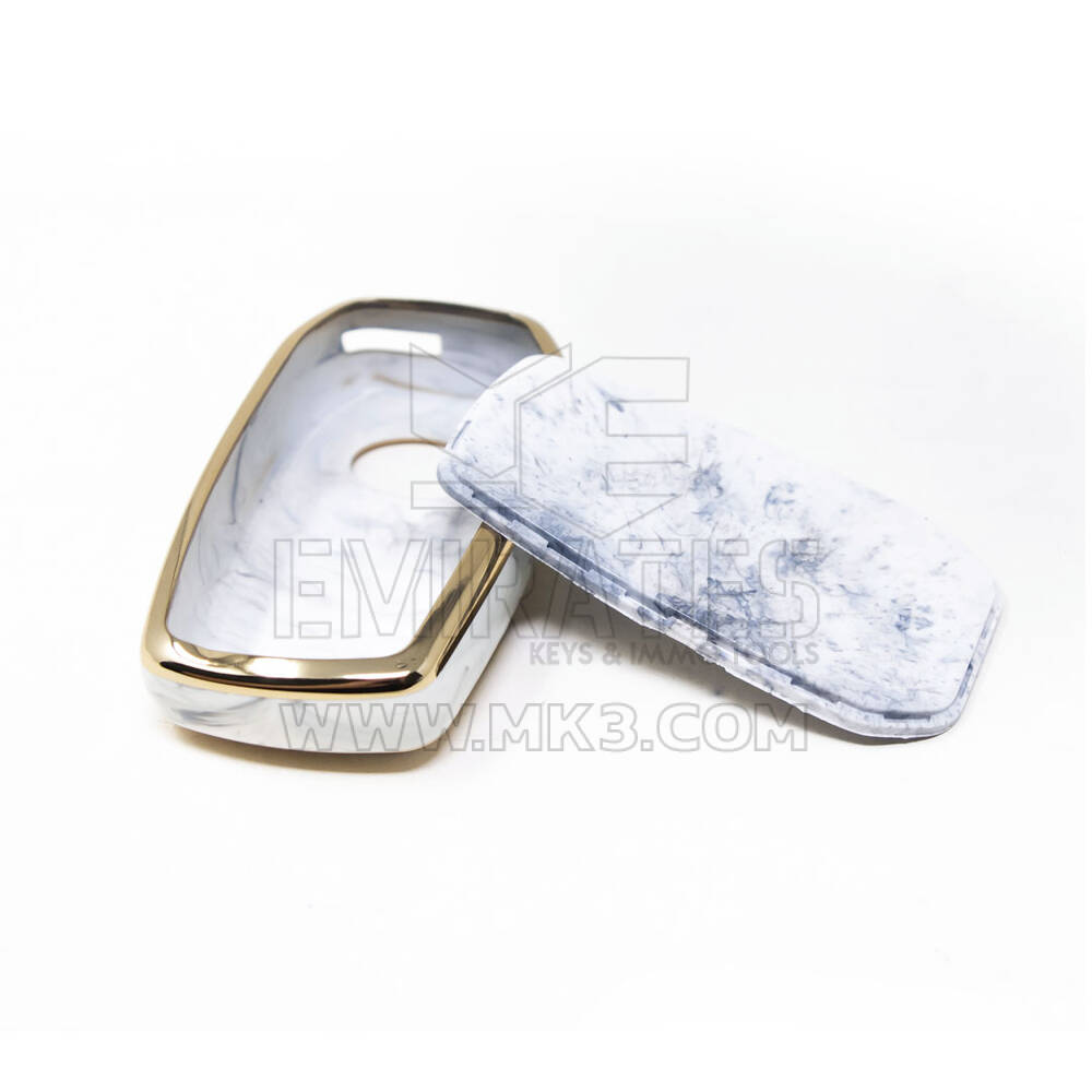 New Aftermarket Nano High Quality Marble Cover For Toyota Remote Key 3 Buttons White Color TYT-A12J3 | Emirates Keys