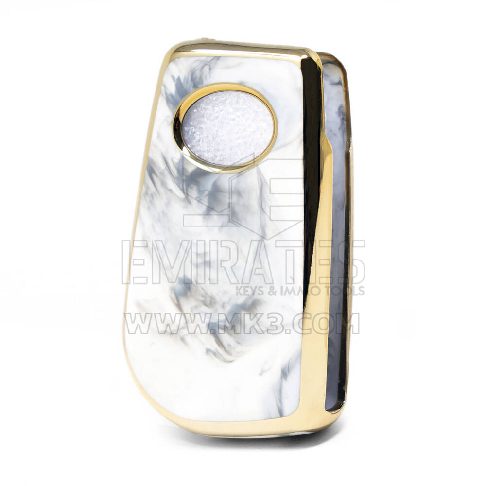 Nano Marble Cover Toyota Flip Remote Key 3B White TYT-C12J3 | MK3