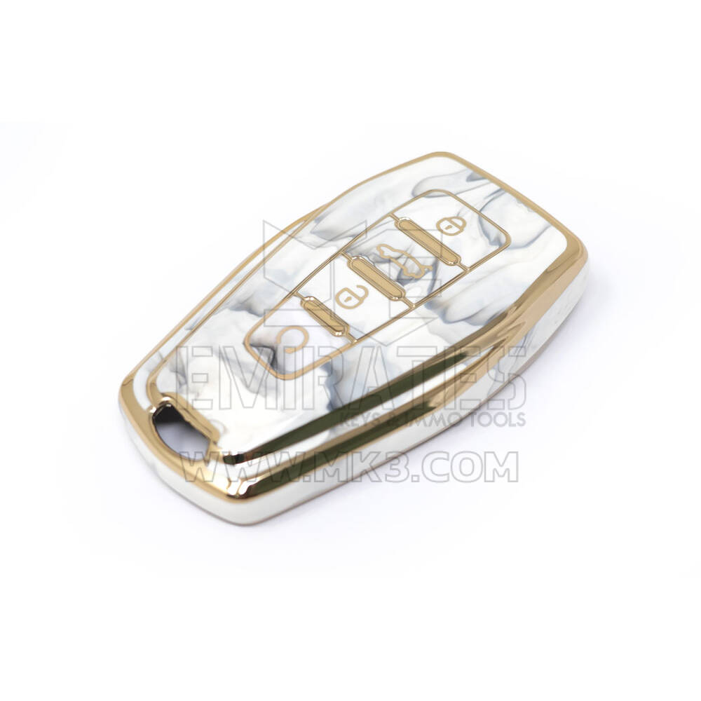 Couvercle en marbre Nano de haute qualité pour clé télécommande Geely, 4 boutons, couleur blanche, GL-B12J4A | Clés des Émirats
