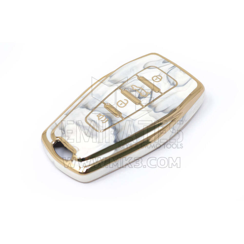Couvercle en marbre Nano de haute qualité pour clé télécommande Geely, 4 boutons, couleur blanche, GL-B12J4B | Clés des Émirats
