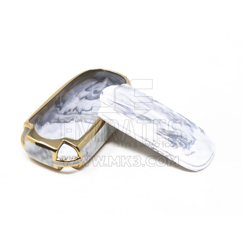 New Aftermarket Nano High Quality Marble Cover For Jeep Remote Key 3 Buttons White Color Jeep-B12J3 | Emirates Keys