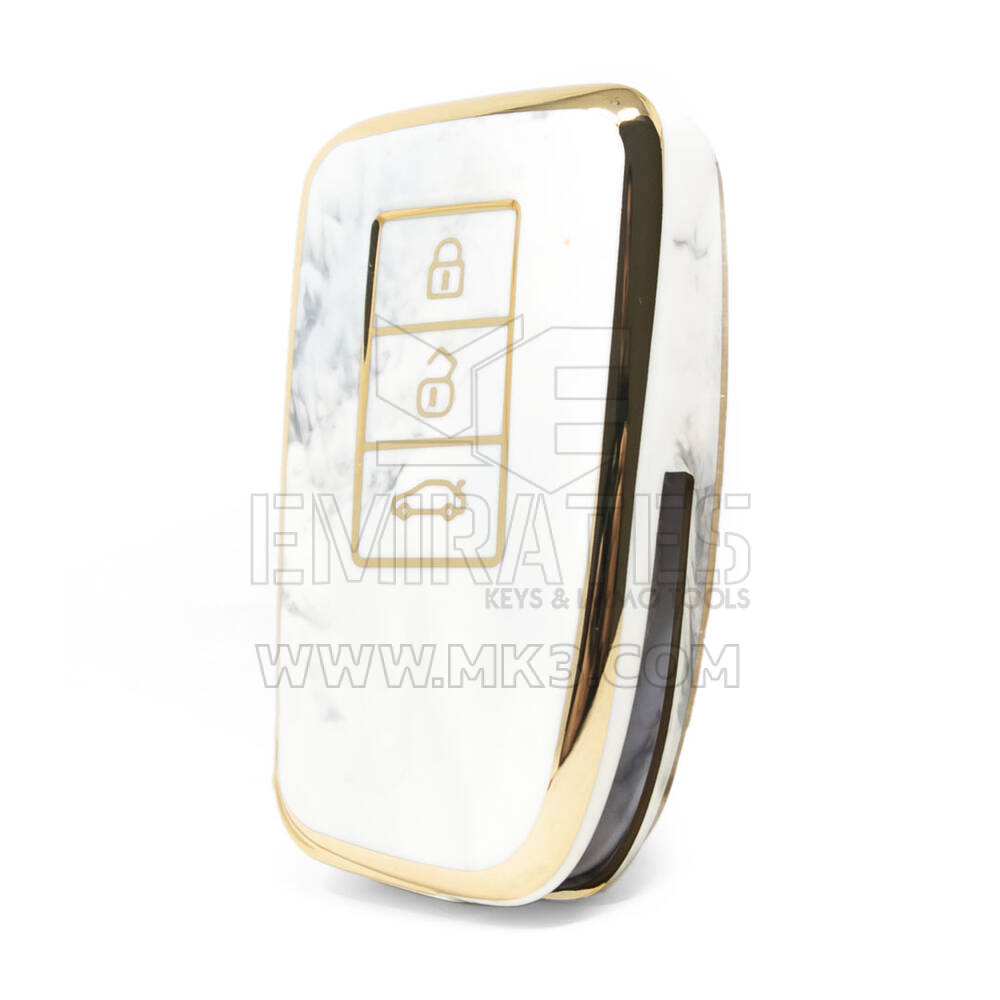 Nano High Quality Marble Cover For Lexus Remote Key 3 Buttons White Color LXS-A12J3