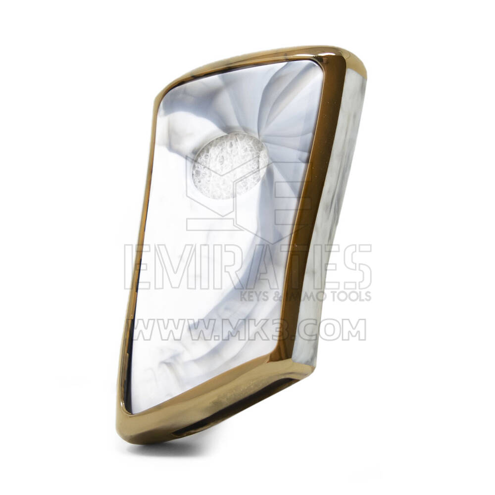 Capa de mármore nano para chave remota Lexus 4B branca LXS-B12J4 | MK3