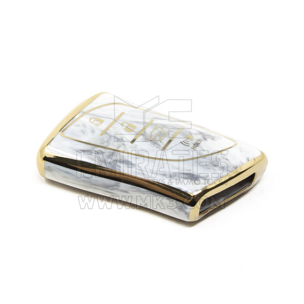 Novo aftermarket nano capa de mármore de alta qualidade para chave remota lexus 4 botões cor branca LXS-B12J4 Chaves dos Emirados