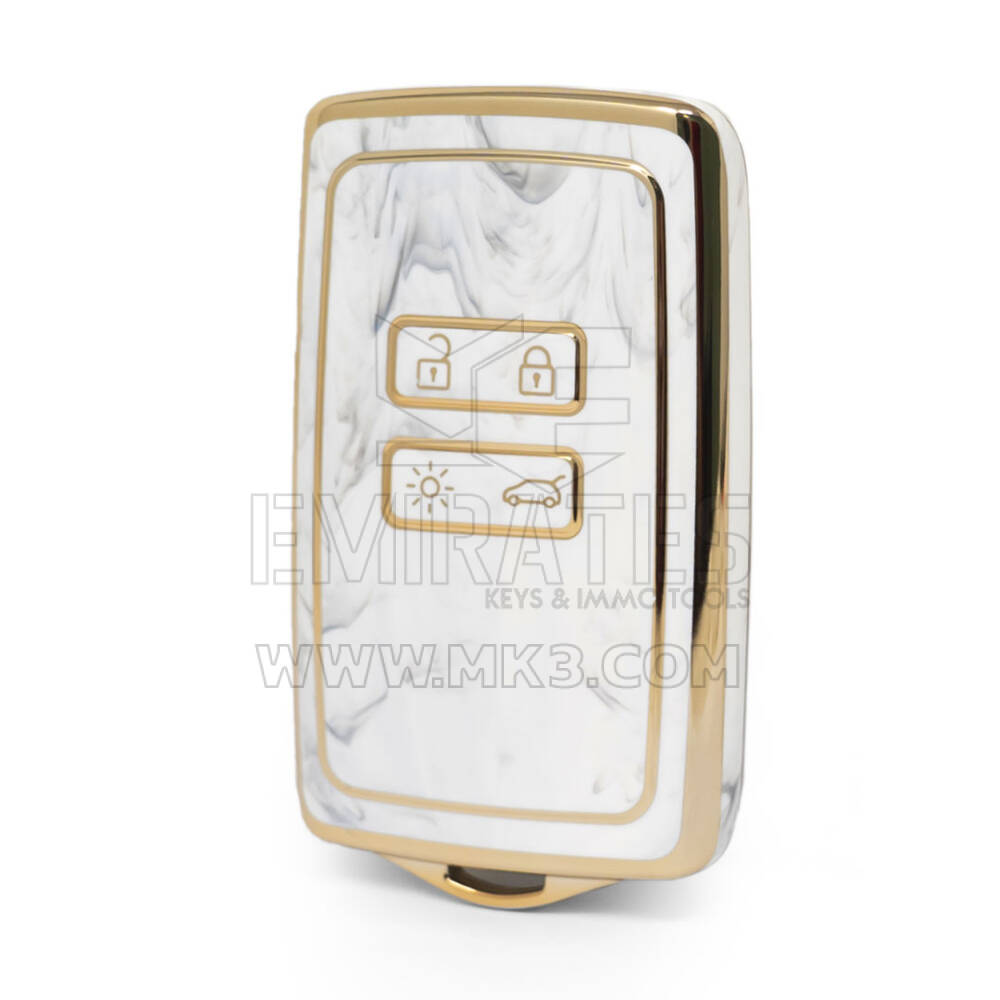 Cover in marmo Nano di alta qualità per chiave telecomando Renault 4 pulsanti colore bianco RN-A12J