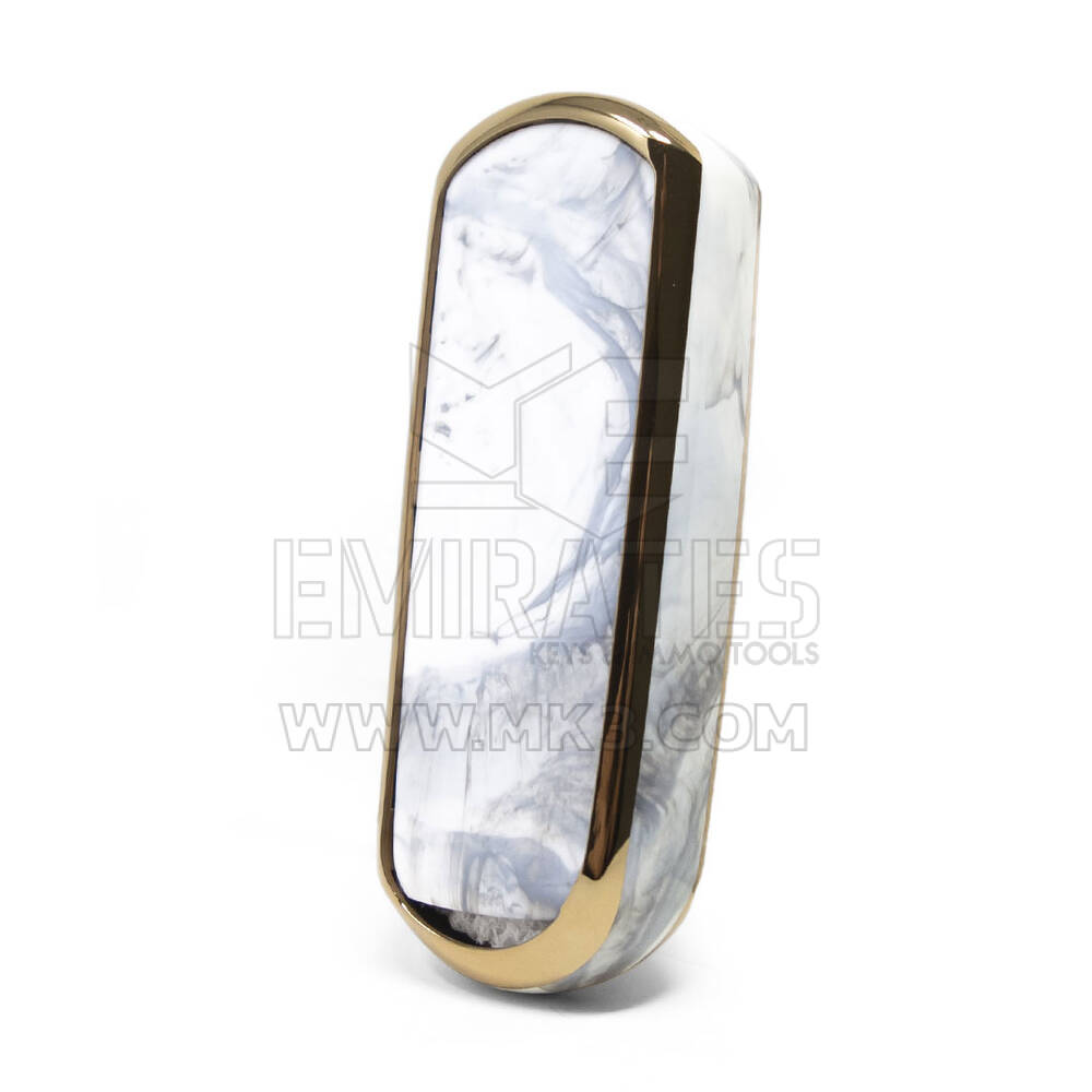 Нано-мраморный чехол для дистанционного ключа Mazda 2B, белый MZD-A12J2 | МК3