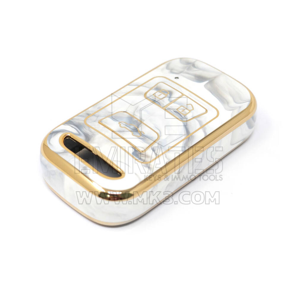 Nueva cubierta de mármol de alta calidad Nano del mercado de accesorios para llave remota Chery 3 botones Color blanco CR-A12J | Cayos de los Emiratos