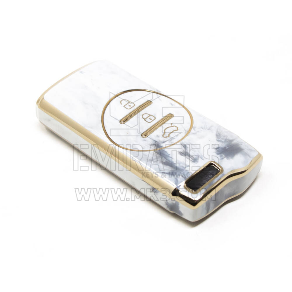 Nueva cubierta de mármol de alta calidad Nano del mercado de accesorios para llave remota Chery 3 botones Color blanco CR-D12J | Cayos de los Emiratos