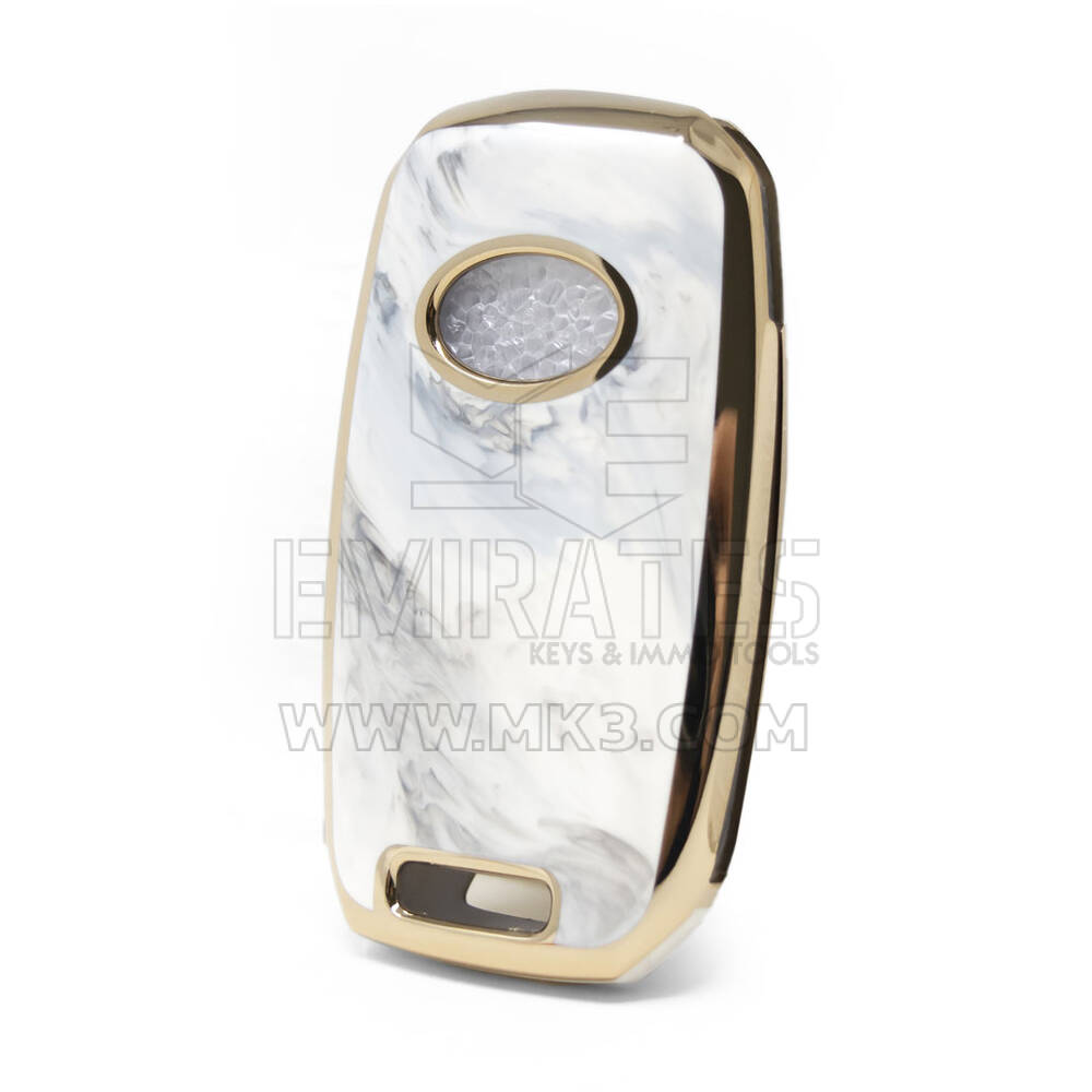 Couvercle en marbre Nano pour clé télécommande Kia 4B blanc KIA-B12J4 | MK3
