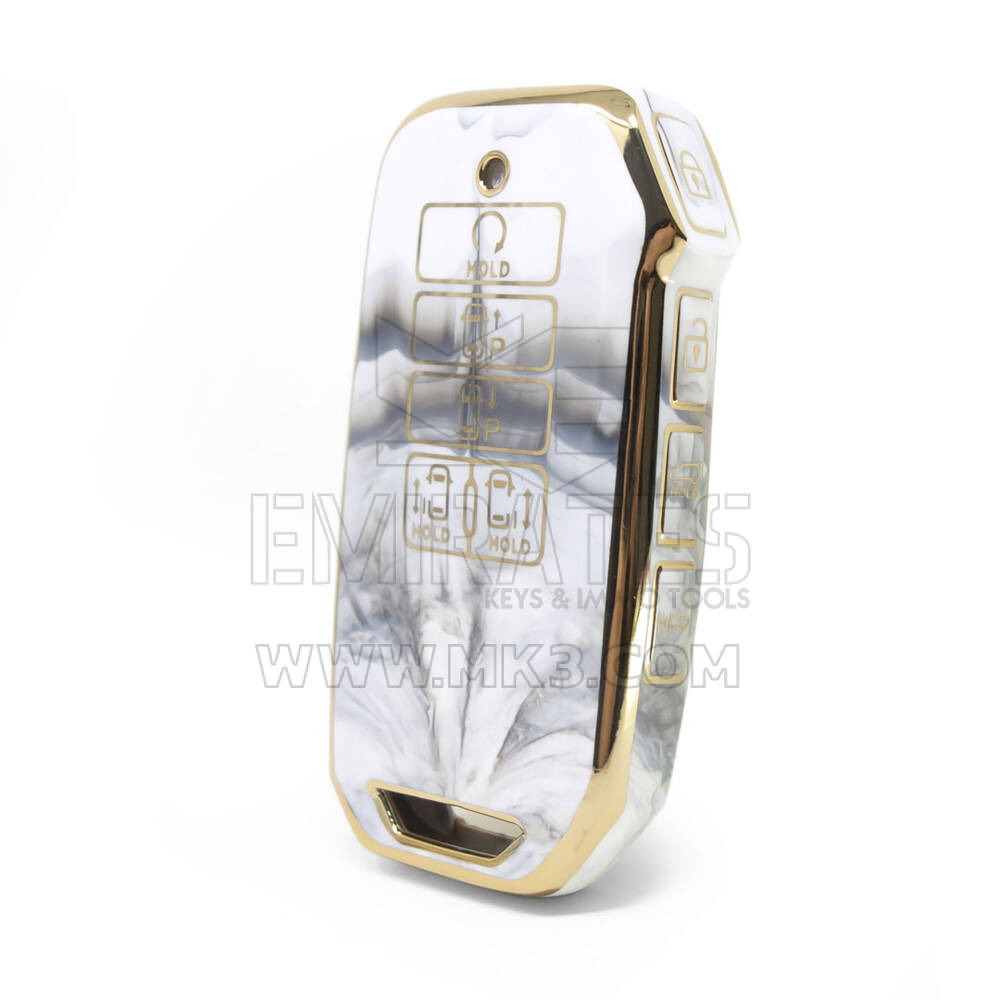Cover in marmo Nano di alta qualità per chiave telecomando Kia 9 pulsanti colore bianco KIA-I12J9