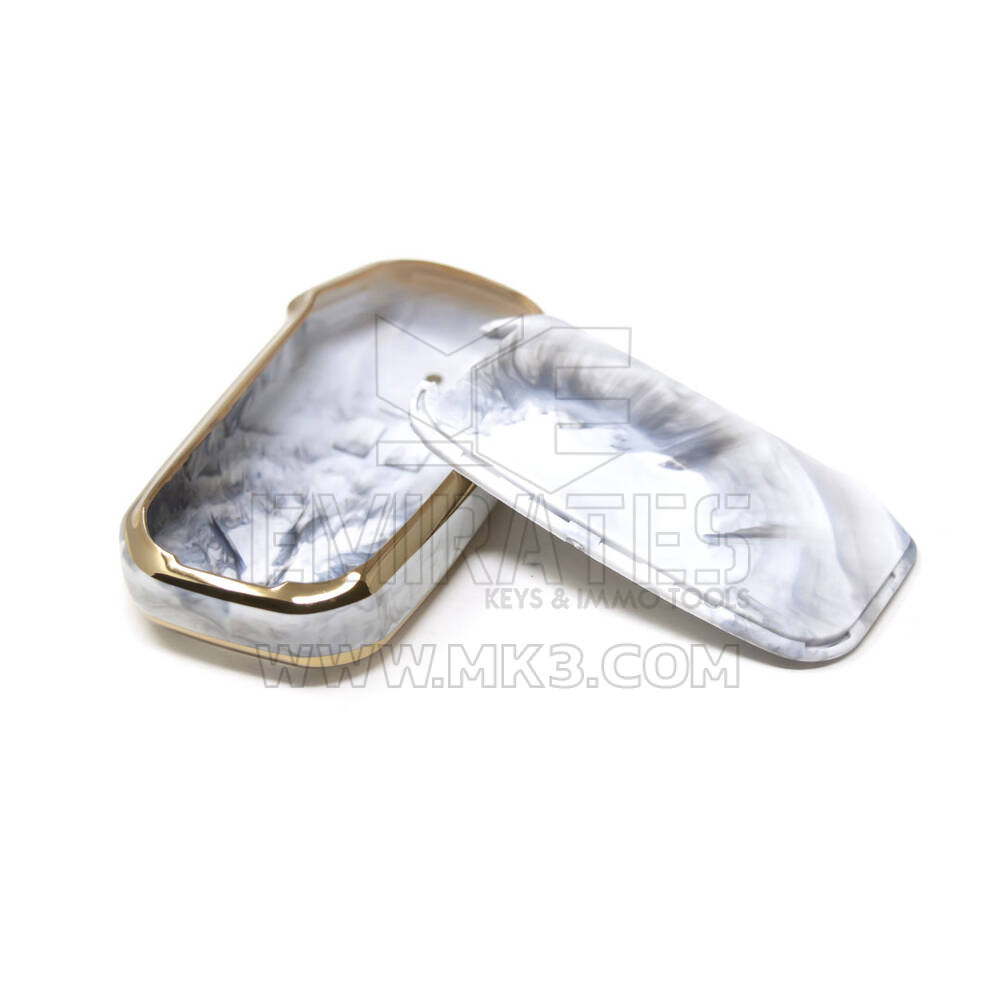 New Aftermarket Nano High Quality Marble Cover For Kia Remote Key 7 Buttons White Color KIA-J12J7 | Emirates Keys