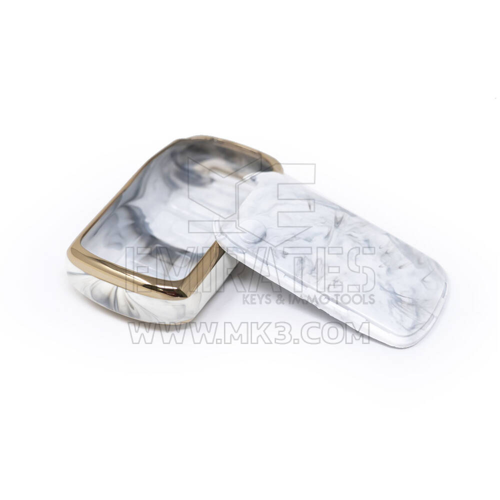 New Aftermarket Nano High Quality Marble Cover For Kia Remote Key 4 Buttons White Color KIA-M12J4A | Emirates Keys