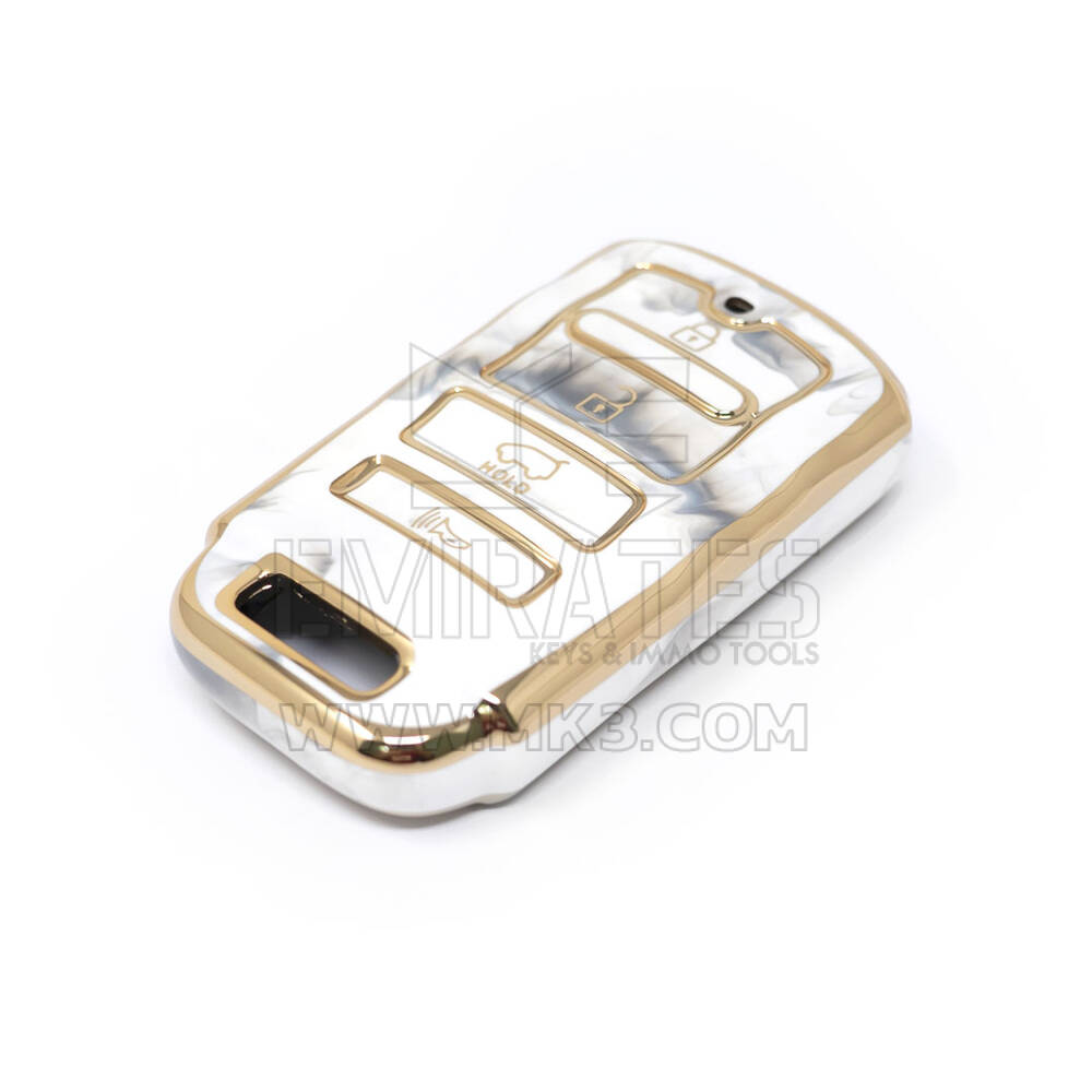 Nuova copertura in marmo Nano di alta qualità aftermarket per chiave remota Kia 4 pulsanti colore bianco KIA-M12J4A | Chiavi degli Emirati