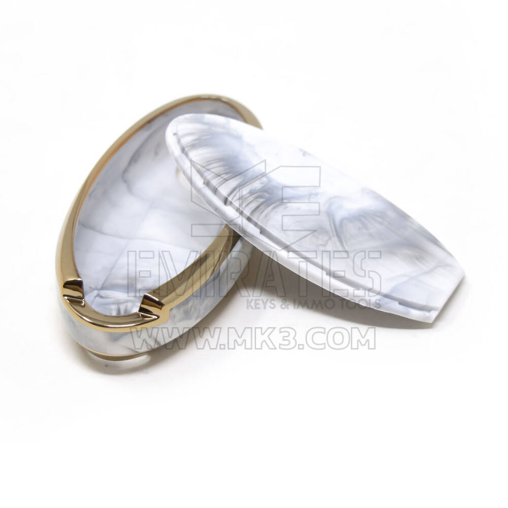 New Aftermarket Nano High Quality Marble Cover For Nissan Remote Key 4 Buttons White Color NS-A12J4A | Emirates Keys
