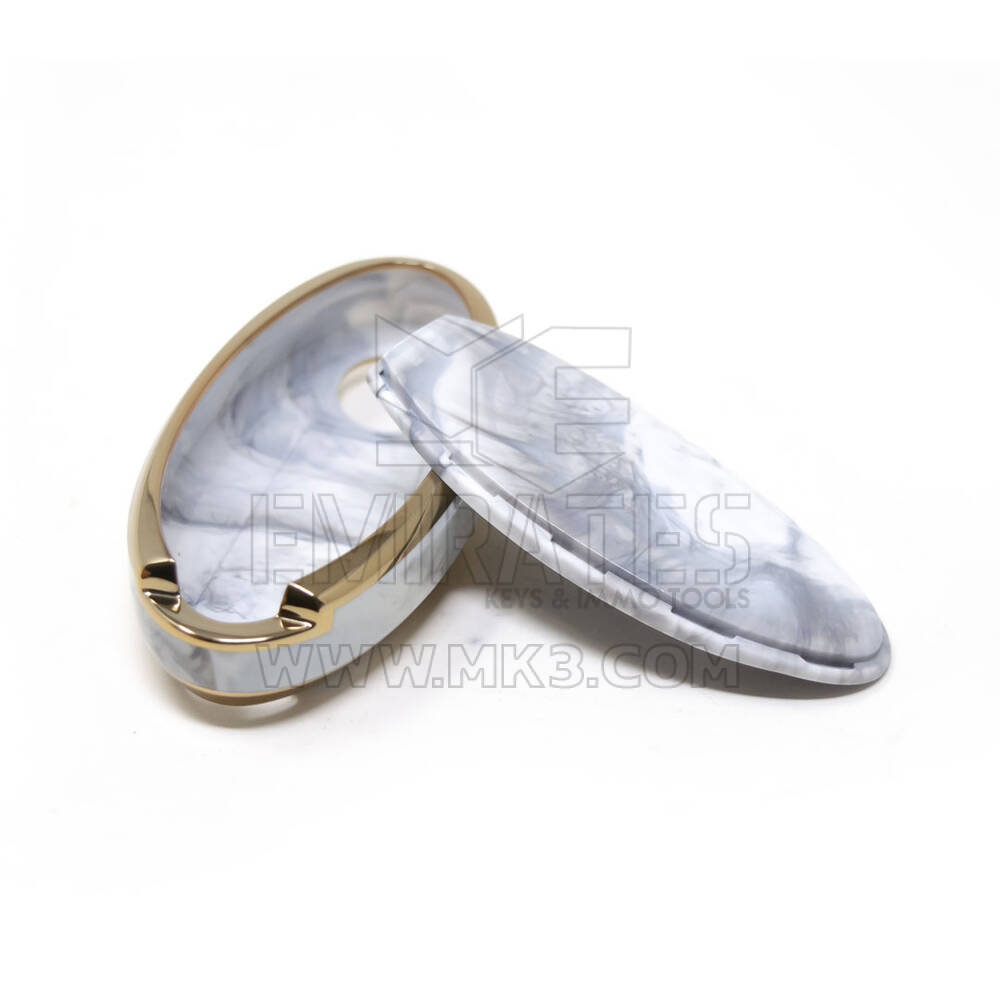 New Aftermarket Nano High Quality Marble Cover For Nissan Remote Key 4 Buttons White Color NS-A12J4B | Emirates Keys