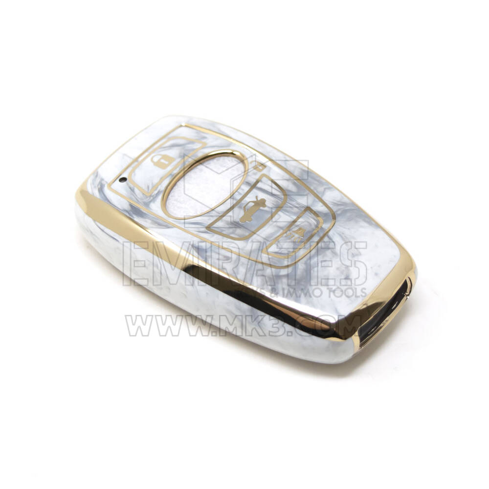 Nueva cubierta de mármol Nano de alta calidad del mercado de accesorios para llave remota Subaru 4 botones Color blanco SBR-A12J | Cayos de los Emiratos