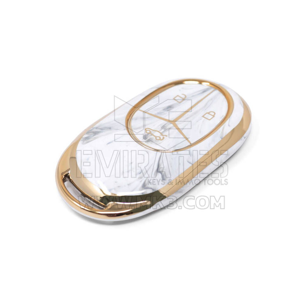 Nano couvercle en marbre de haute qualité pour clé télécommande NIO, 3 boutons, couleur blanche, NIO-B12J | Clés des Émirats