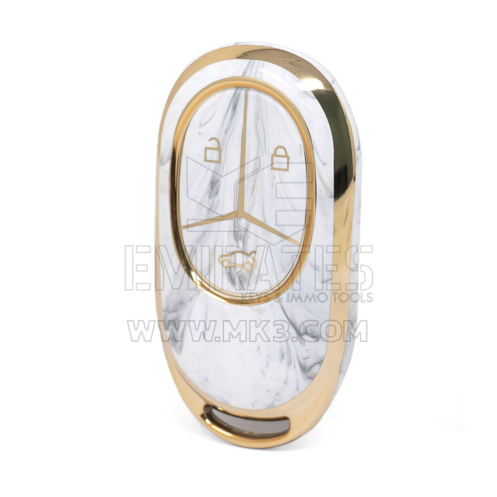 Nano couvercle en marbre de haute qualité pour clé télécommande NIO, 3 boutons, couleur blanche, NIO-B12J