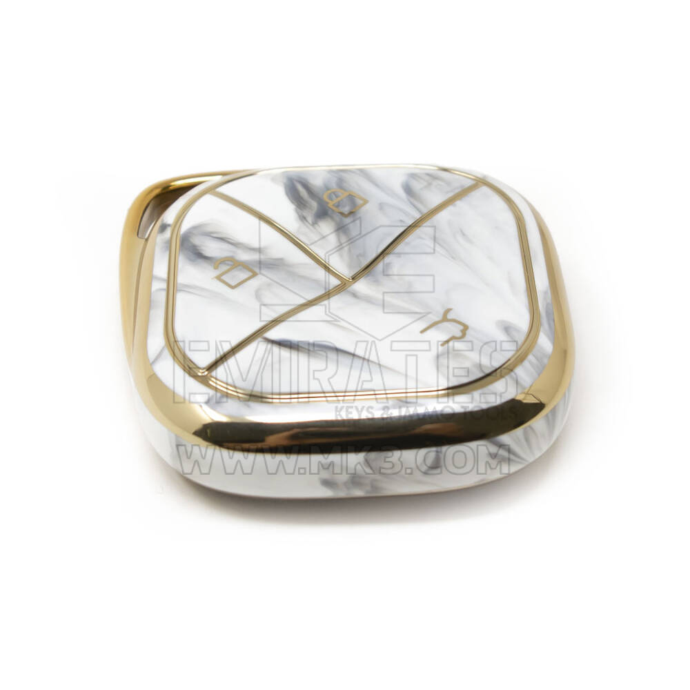 Couvercle en marbre Nano de haute qualité pour clé télécommande Wuling, 3 boutons, couleur blanche, WL-E12J | Clés des Émirats