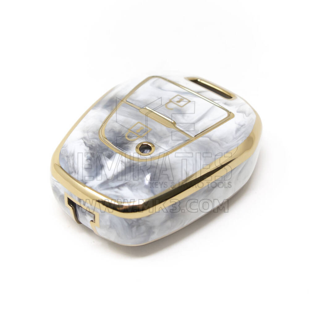 Nueva cubierta de mármol Nano de alta calidad del mercado de accesorios para llave remota Isuzu 2 botones Color blanco ISZ-A12J | Cayos de los Emiratos