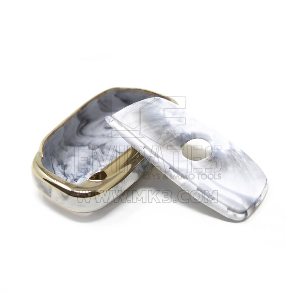 New Aftermarket Nano High Quality Marble Cover For Hyundai Remote Key 4 Buttons White Color HY-A12J4A | Emirates Keys