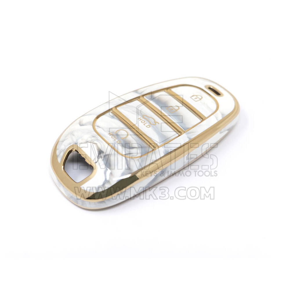Novo aftermarket nano capa de mármore de alta qualidade para chave remota hyundai 4 botões cor branca HY-H12J4B Chaves dos Emirados