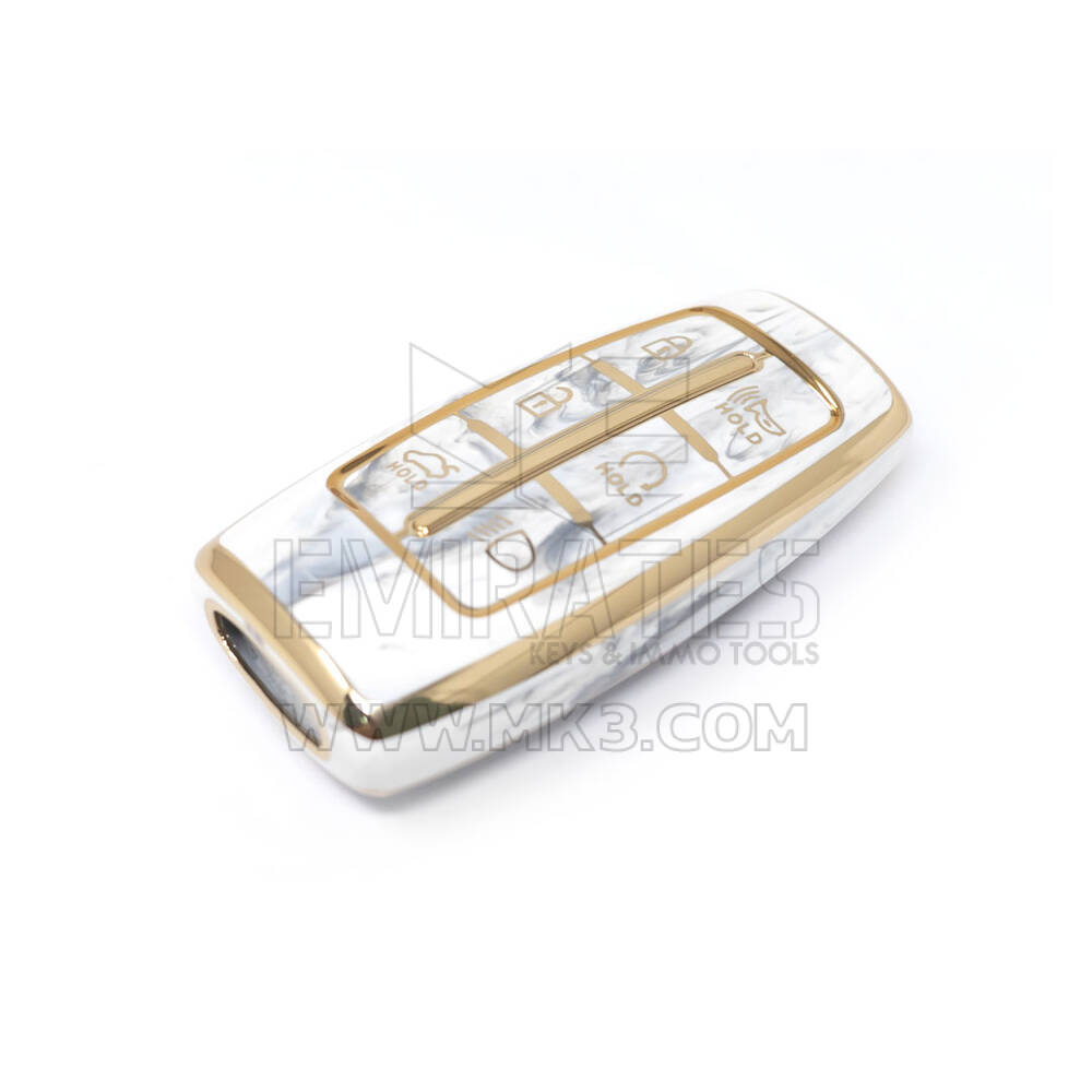 Couverture en marbre Nano de haute qualité pour clé télécommande Genesis Hyundai, 6 boutons, couleur blanche, nouveau, HY-I12J6A | Clés des Émirats