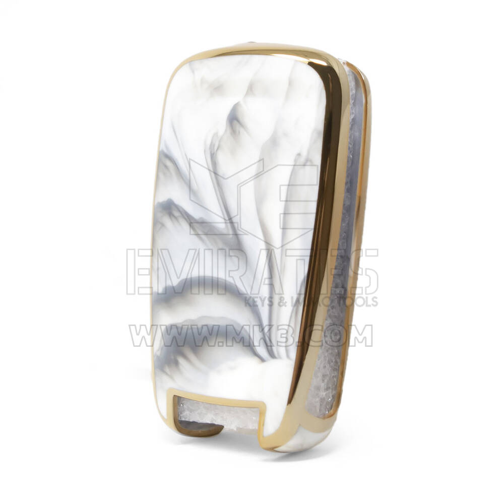 Nano Marble Cover For Chevrolet Flip Key 3B White CRL-A12J3 | MK3