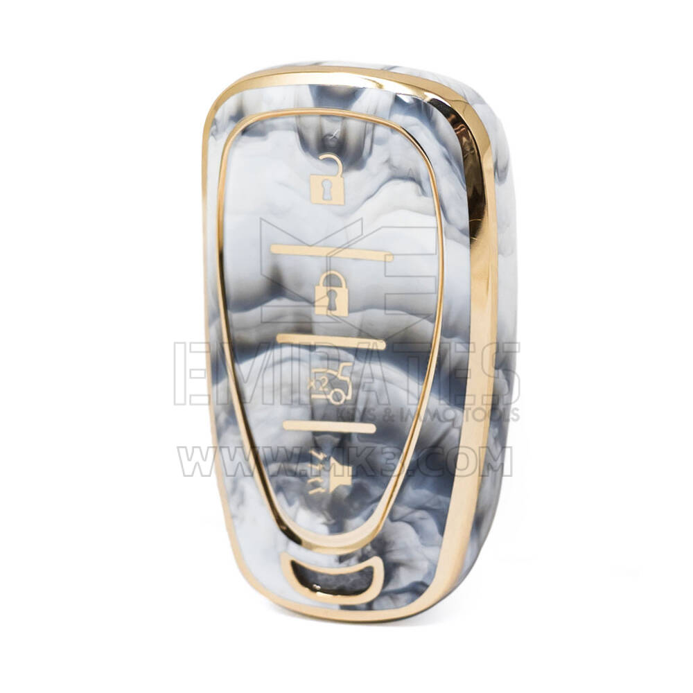 Cover in marmo Nano di alta qualità per chiave remota Chevrolet 4 pulsanti colore bianco CRL-B12J4B