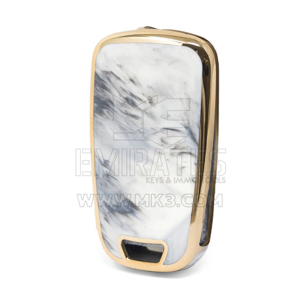 Cover Nano Marble per Chevrolet Flip Key 3B Bianco CRL-D12J | MK3