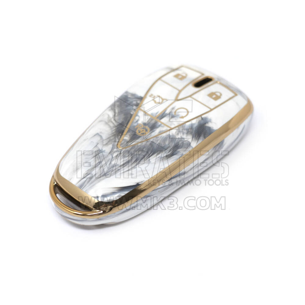Nuova copertura in marmo Nano di alta qualità aftermarket per chiave remota Changan 5 pulsanti colore bianco CA-C12J5 | Chiavi degli Emirati