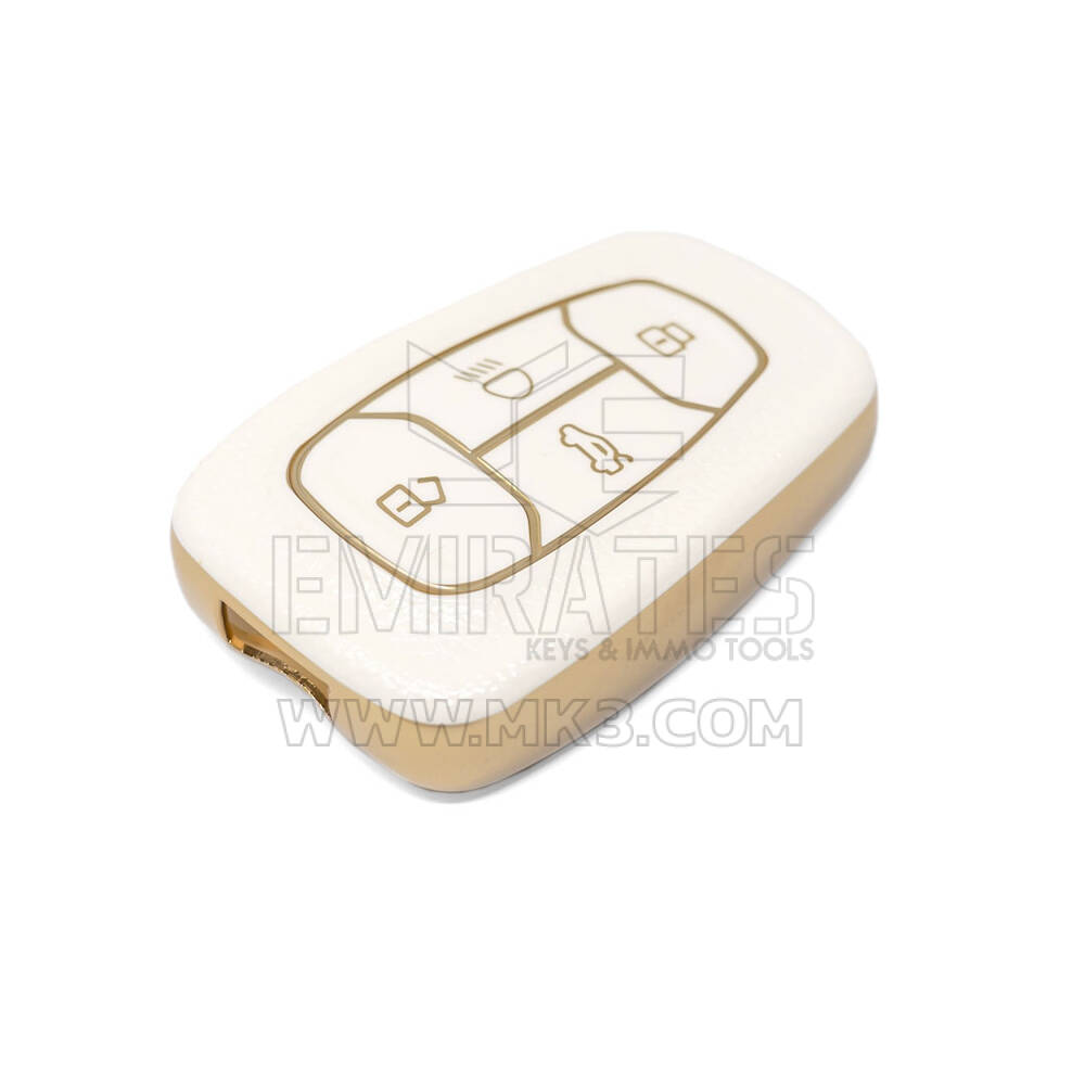 Nueva funda de cuero dorado Nano de alta calidad para mando a distancia TATA, 4 botones, TATA-A13J de Color blanco | Cayos de los Emiratos
