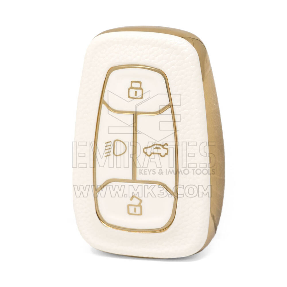Nano Funda de cuero dorado de alta calidad para mando a distancia TATA, 4 botones, Color blanco, TATA-A13J